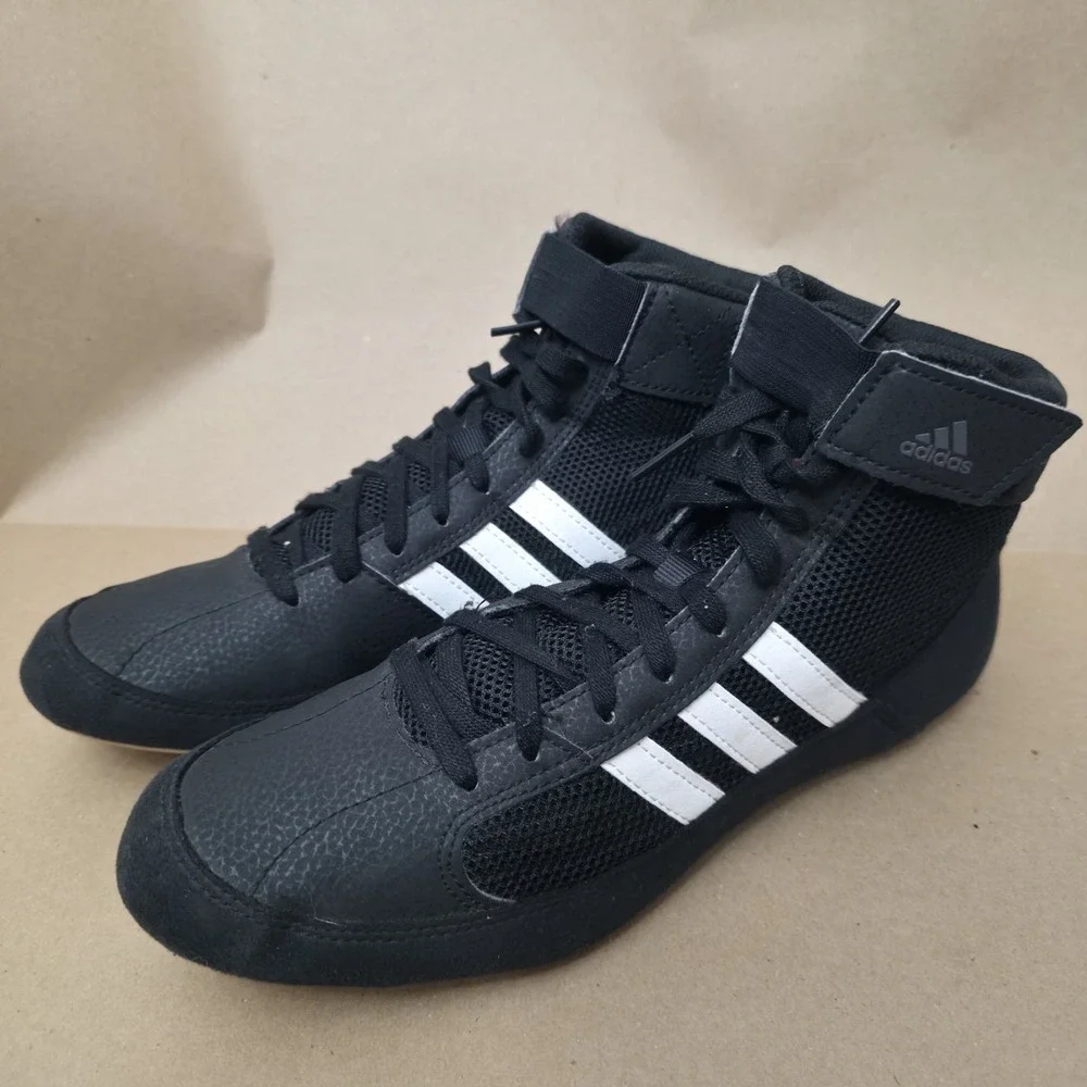 Adidas Havoc 2 Mens Size 8 Black White Athletic Wrestling Shoes Sneakers